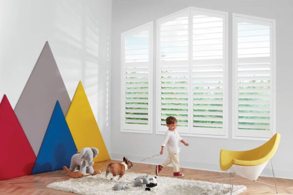 NewStyle Hybrid Shutters - Standard Hinged HT Angle Top Kids Models