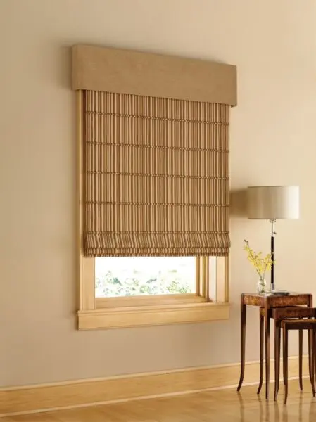 Design Studio Roman Shades Brown Charm Fabric