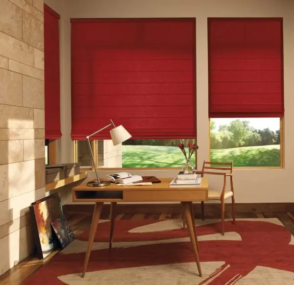 Design Studio Roman Shades Bungalow Office After