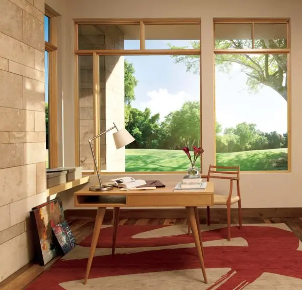 Design Studio Roman Shades Bungalow Office Before