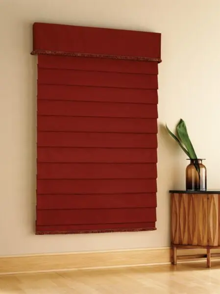 Design Studio Roman Shades Red Fabric