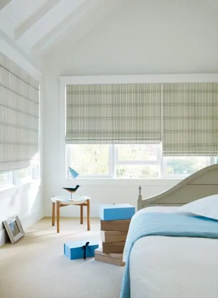 Design Studio Roman Shades Seaside Bedroom