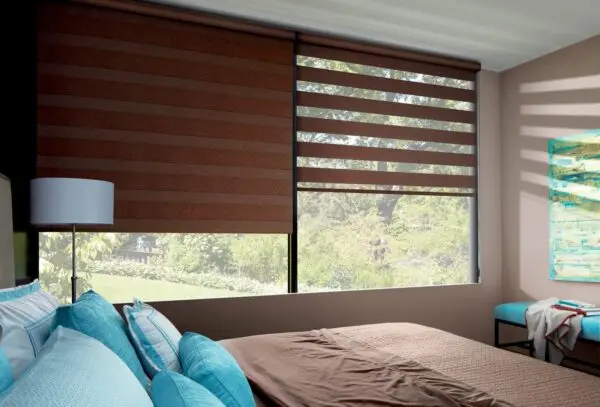 Shades Mackintosh Bedroom Partially Open Closed