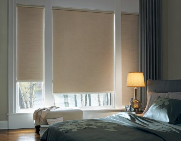 Designer Roller Shades clutch brunswick bedroom