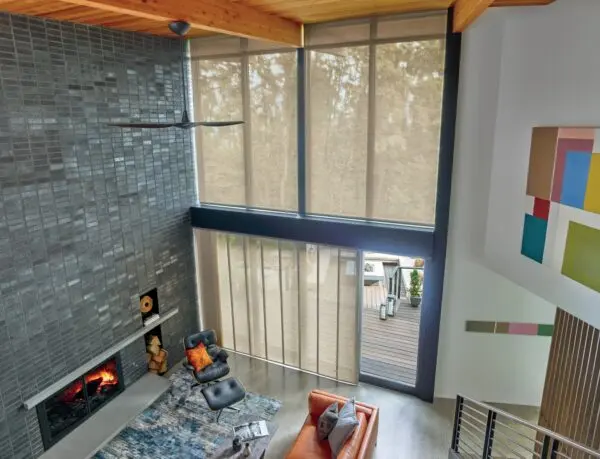 Designer Screen Shades Barista Living Room