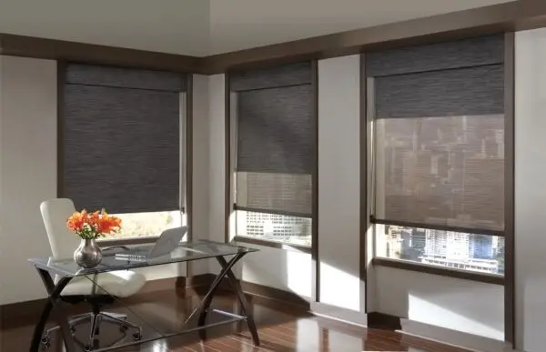 Designer Screen Shades Custom Clutch Ashton Abyss Office