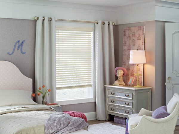 Everwood Alternative Wood Blinds faux wood girls bedroom