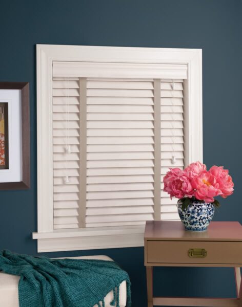 Everwood Alternative Wood Blinds standard cordlock faux wood hardware detail