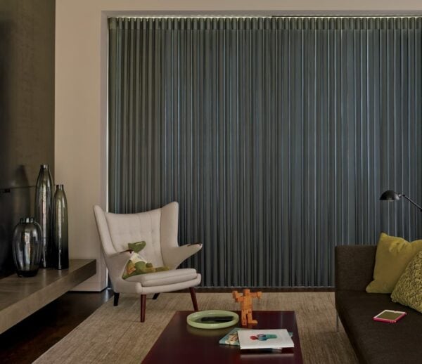 Luminette Privacy Sheers solar screen media room closed