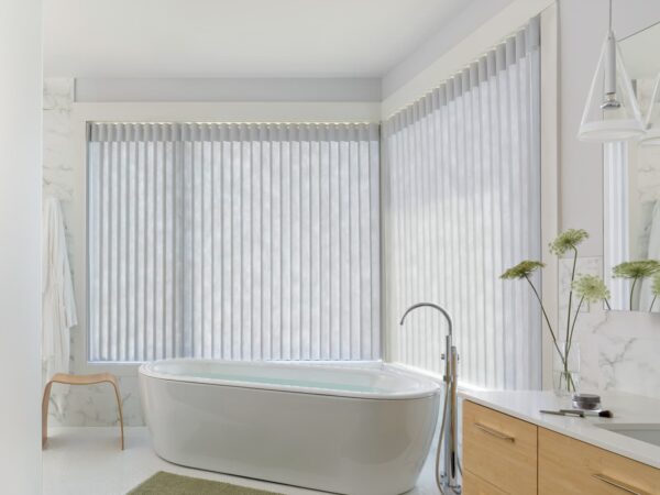 Luminette Privacy Sheers stria bathroom closed