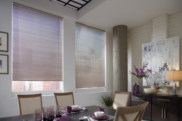 Modern Precious Metals Aluminum Blinds lr aluminum blinds dining room