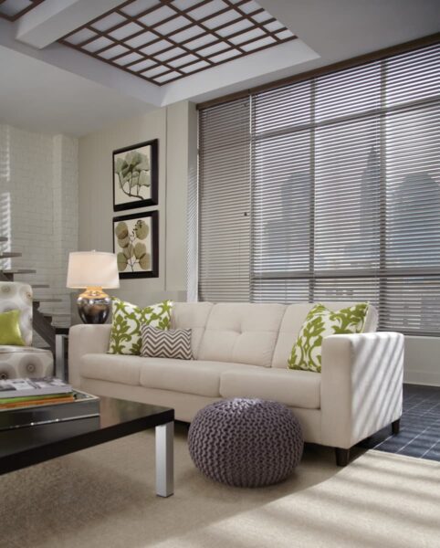 Modern Precious Metals Aluminum Blinds standard cordlock aluminum blinds living room 2