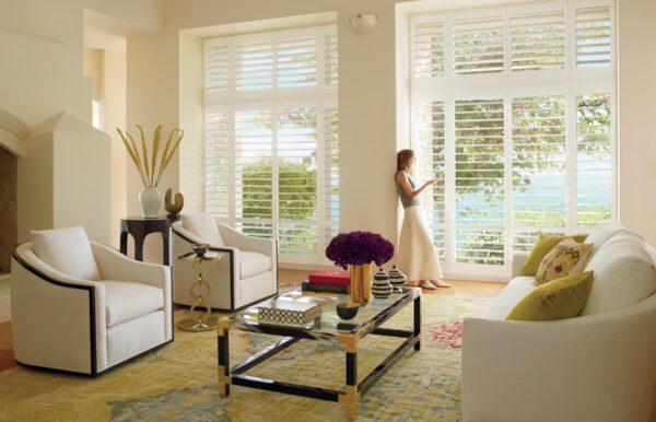 Palm Beach Polysatin Shutters living room model