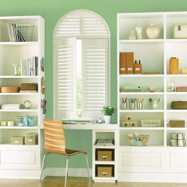 Palm Beach Polysatin Shutters office arch