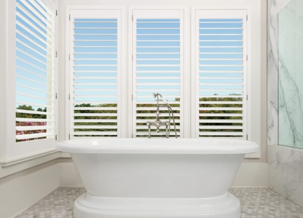 Palm Beach Polysatin Shutters standardpanels bathroom bath open louvers