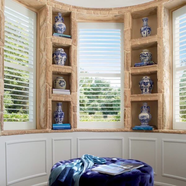 Palm Beach Polysatin Shutters study open