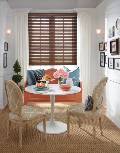 Parkland Wood Blinds basswood dining room crop