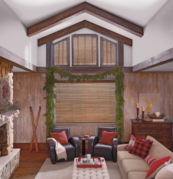 Parkland Wood Blinds standard cordlock basswood living room