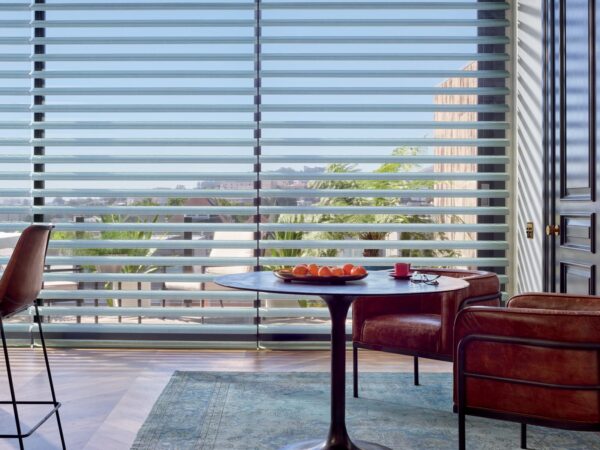 Pirouette Window Shadings clearview satin metallic kitchen medium detail