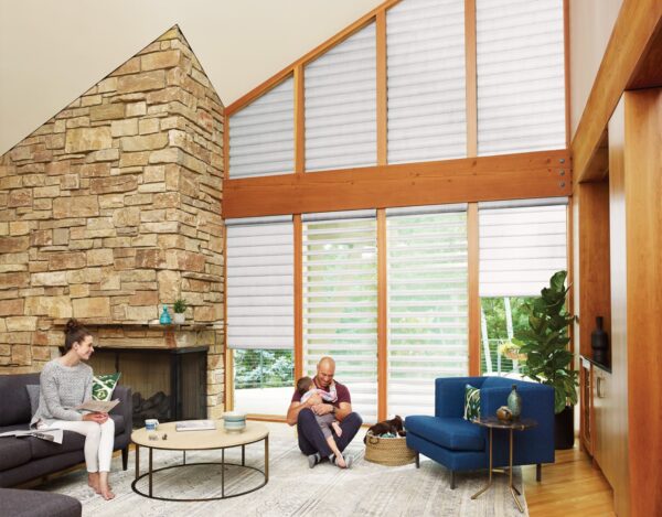 Pirouette Window Shadings satin living room 2