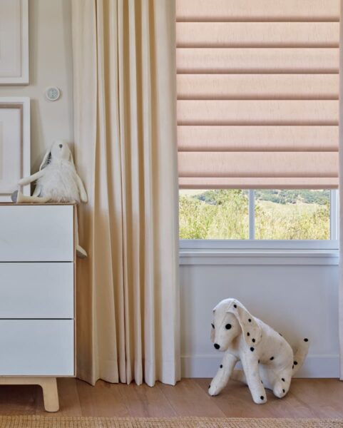 Pirouette Window Shadings shantung nursery medium detail closed