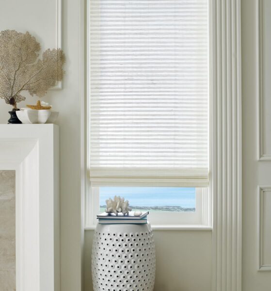 Provenance Woven Wood Shades coastal detailno liner with pebble