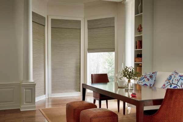 Provenance Woven Wood Shades hacienda diningroom