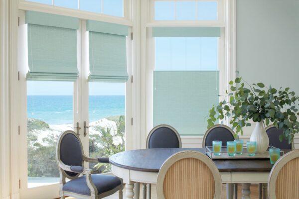 Provenance Woven Wood Shades tdbu kiawah coastal dining