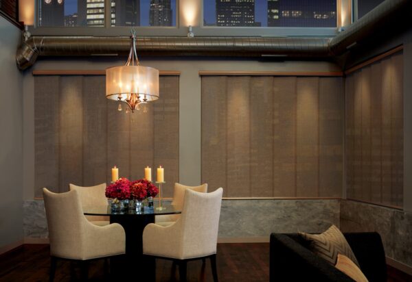 Skyline Gliding Window Panels glitz dining room