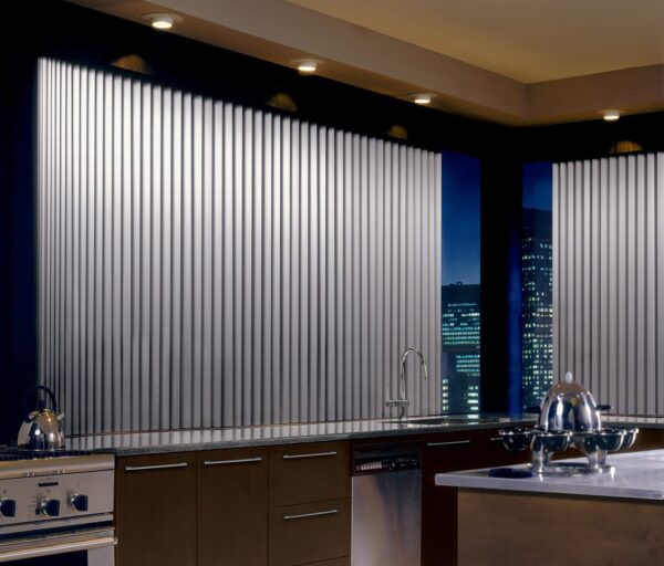 Somner Custom Vertical Blinds permatilt aluminum kitchen