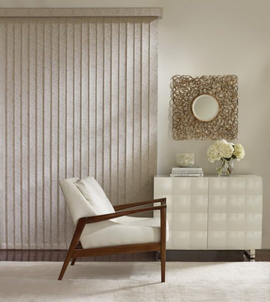 Somner Custom Vertical Blinds permatilt easton living room