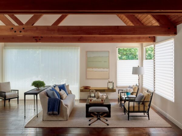Vignette Modern Roman Shades lum whs sheerlinen livingroom